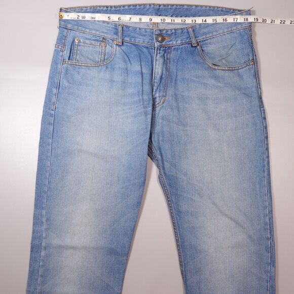 Levis L504 Mens 38x34 Jeans Blue Straight Fit Denim Thick Stitch Straight - Picture 9 of 12